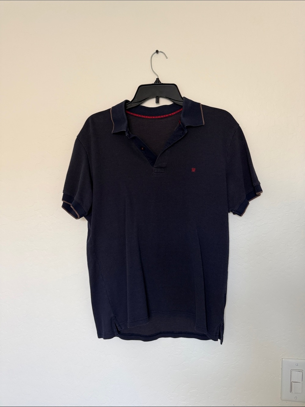 Carolina Herrera Navy Polo with Red Trim